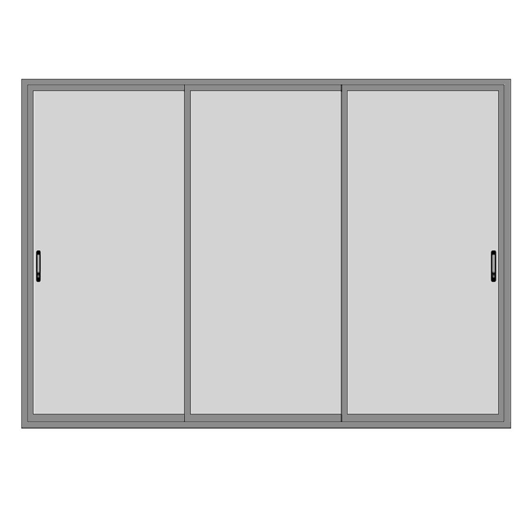 Three Track Sliding Door
