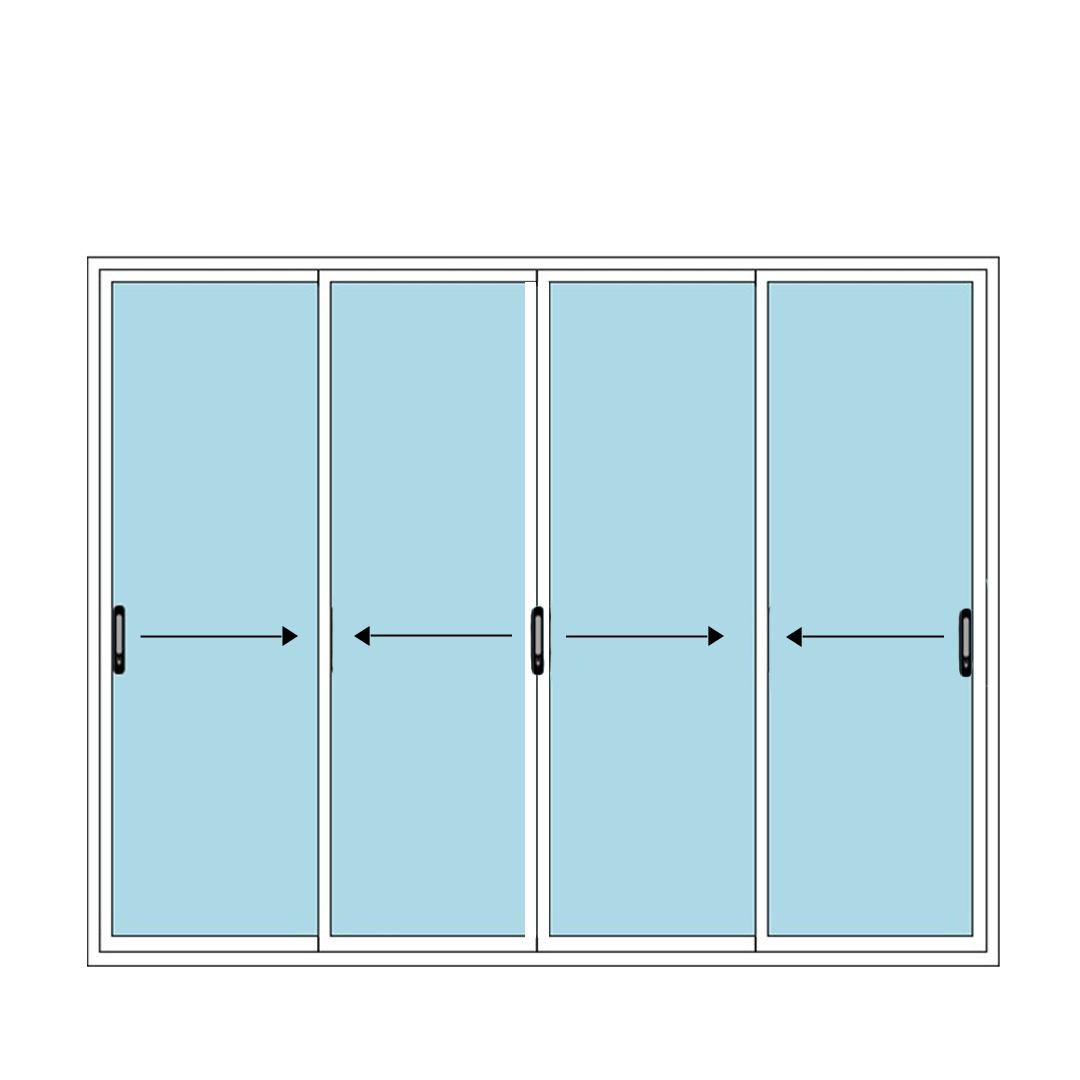 Two Track Sliding Window Mesh 4 Shutter